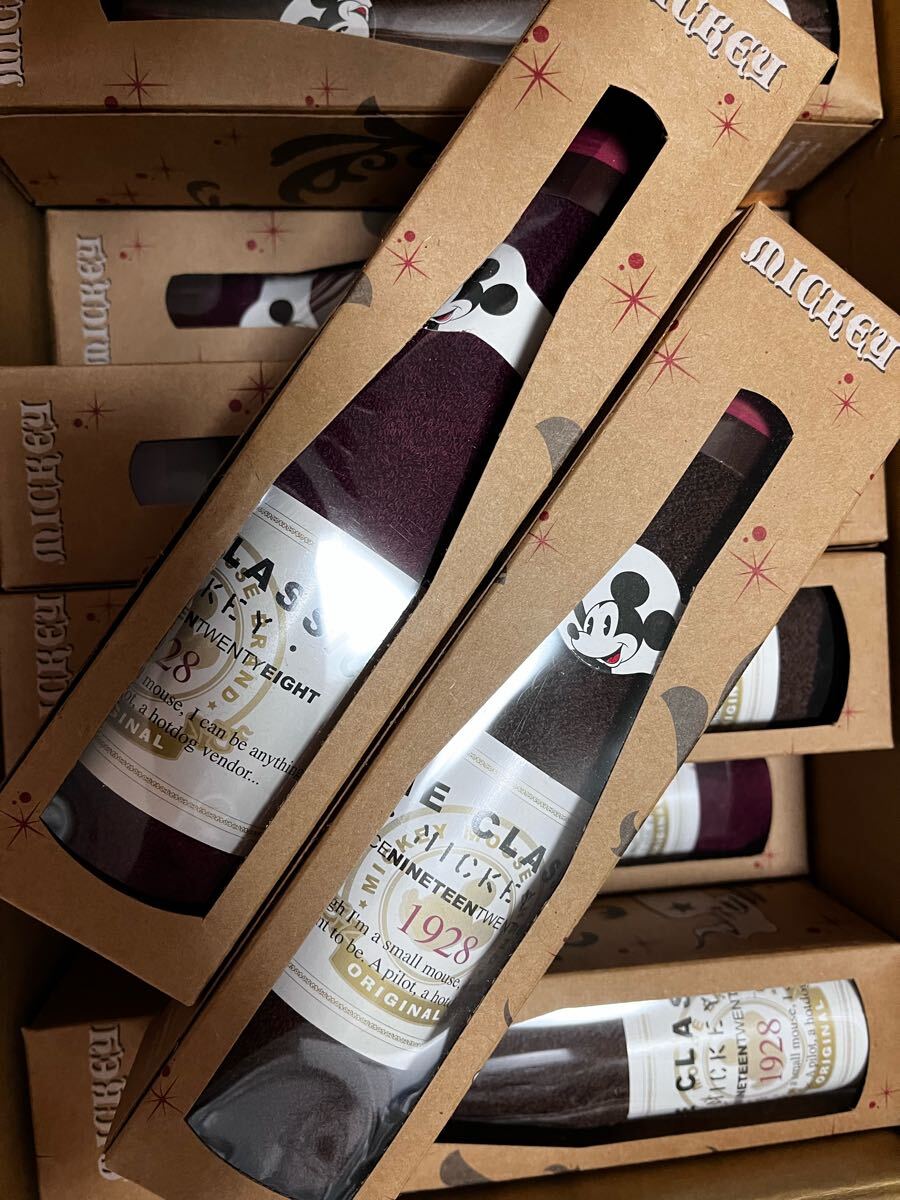 ミッキーマウス ハンドタオル ギフト 訳あり 未使用品 ブラウン ボルドー 厚め 刺繍 アメリカンクラシック 綿100% ワイナリータオル拍卖