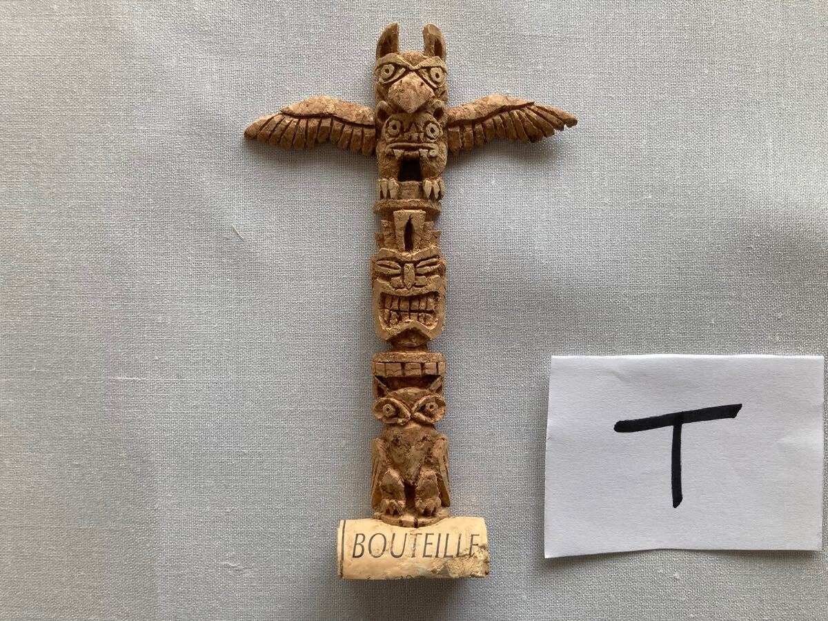ハンドメイド☆トーテムポール☆T☆コルク彫刻 拍卖