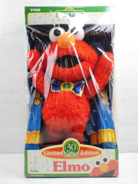 ♪希少!? TYCO/ツクダオリジナル SESAME STREET セサミストリート 30周年記念 エルモ ぬいぐるみ♪現状お渡し 経年保管品拍卖