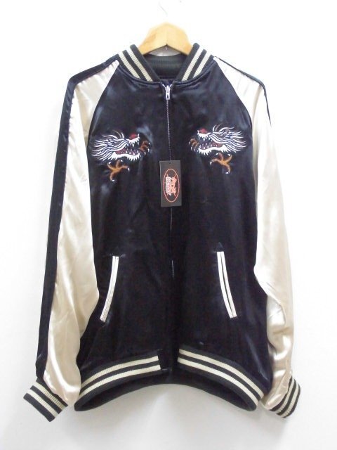 ♪VANSON × クローズ × WORST バンソン 坊屋春道 着用モデル 総刺繍 リバーシブルスカジャン XXLサイズ♪USED品拍卖