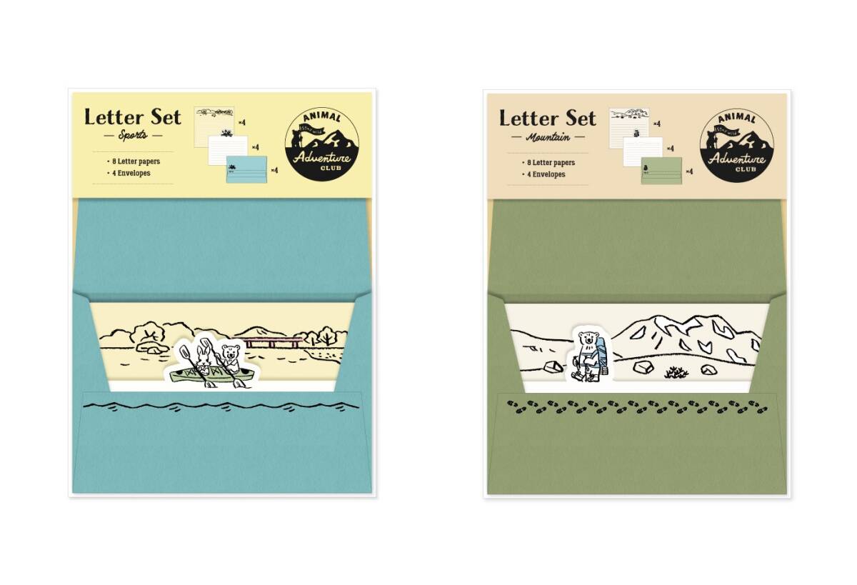 @【即決】◆アニマル アドベンチャークラブ◆レターセット /スポーツ マウンテン どちらか1つ /型抜き便箋 封筒 /動物 // AALS-01 AALS-04拍卖