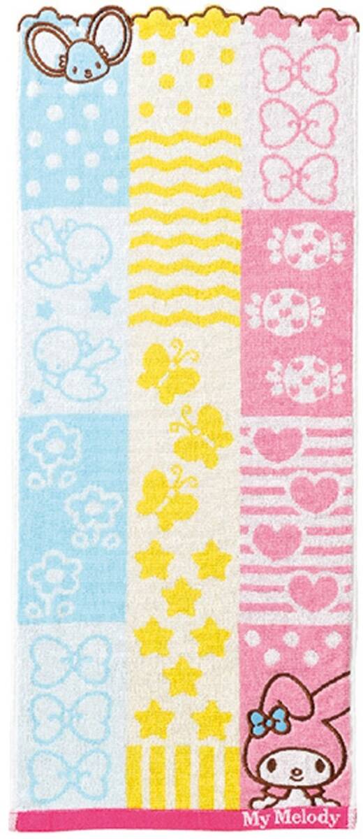 【即決】▽マイメロディ フェイスタオル▽ サンリオ タオル キャラクター スカラップデザイン 綿100% スポーツ 部活 体育 吸水力 ふわふわ拍卖