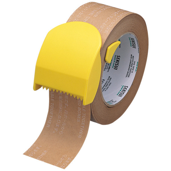 @【即決】◆クラフトテープ専用カッター◆テープカッター 両面刃式 差し替え簡単仕様 テープ幅50mmまで使用可 イエロー // KTC01Y拍卖