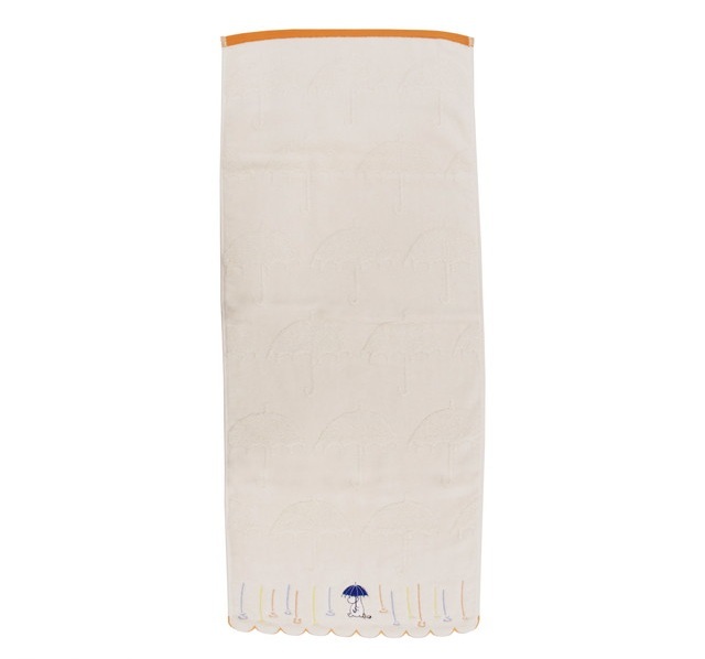 【即決】▽ムーミン 雨と傘 フェイスタオル▽ タオル キャラクター 抗菌防臭加工 アップリケ刺繍 綿100% 部活 体育 拍卖