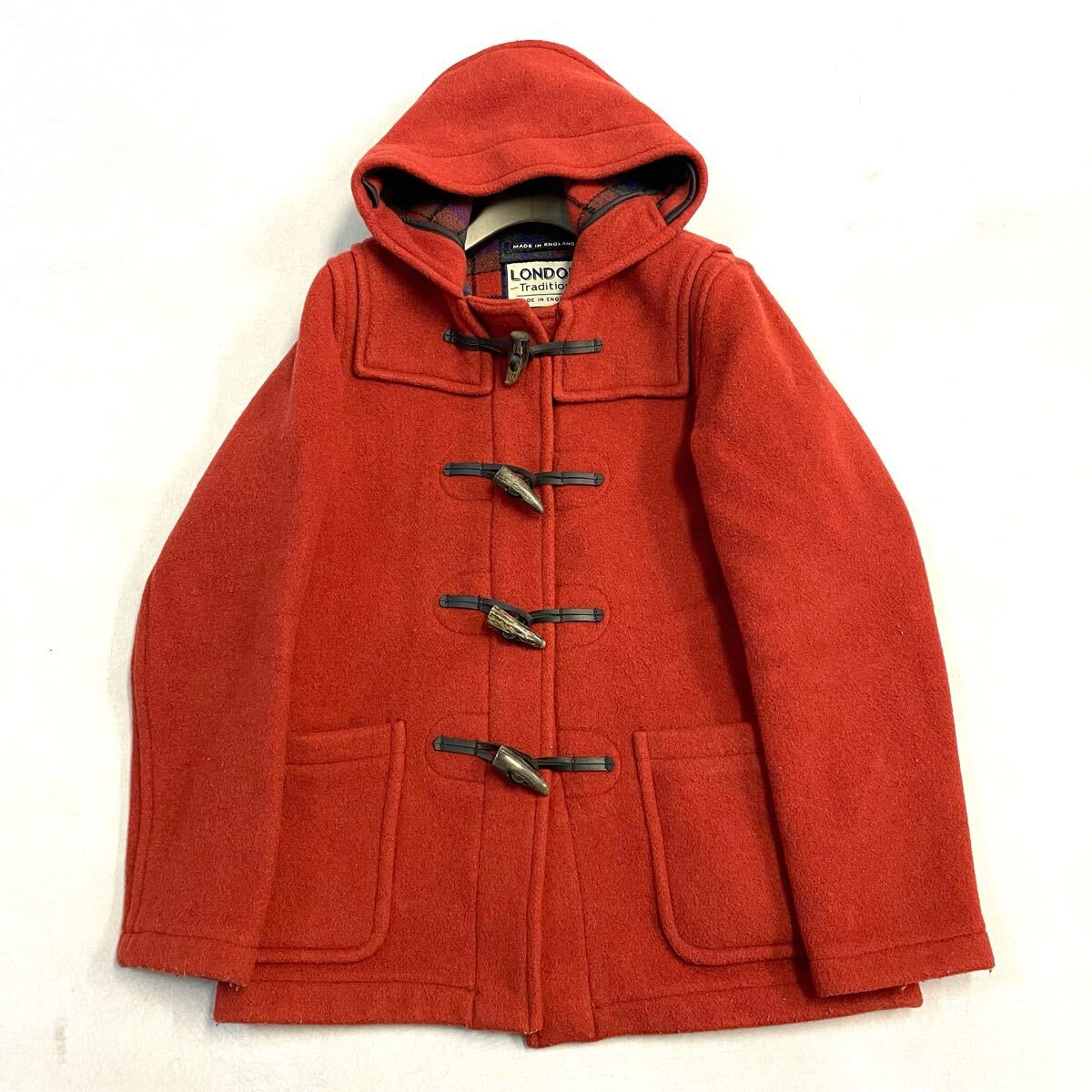 J ○ 人気モデル!! '英国製' LONDON Tradition ロンドントラディション WOOL混 ダッフルコート size:38 レディース アウター 婦人服拍卖