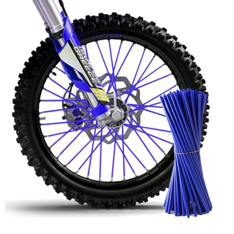 スポークスキン 青 スポークラップ CRF250L RALLY WR250R セロー250 DトラッカーX KLX250 ハンターカブ CT125 クロスカブ スーパーカブ拍卖