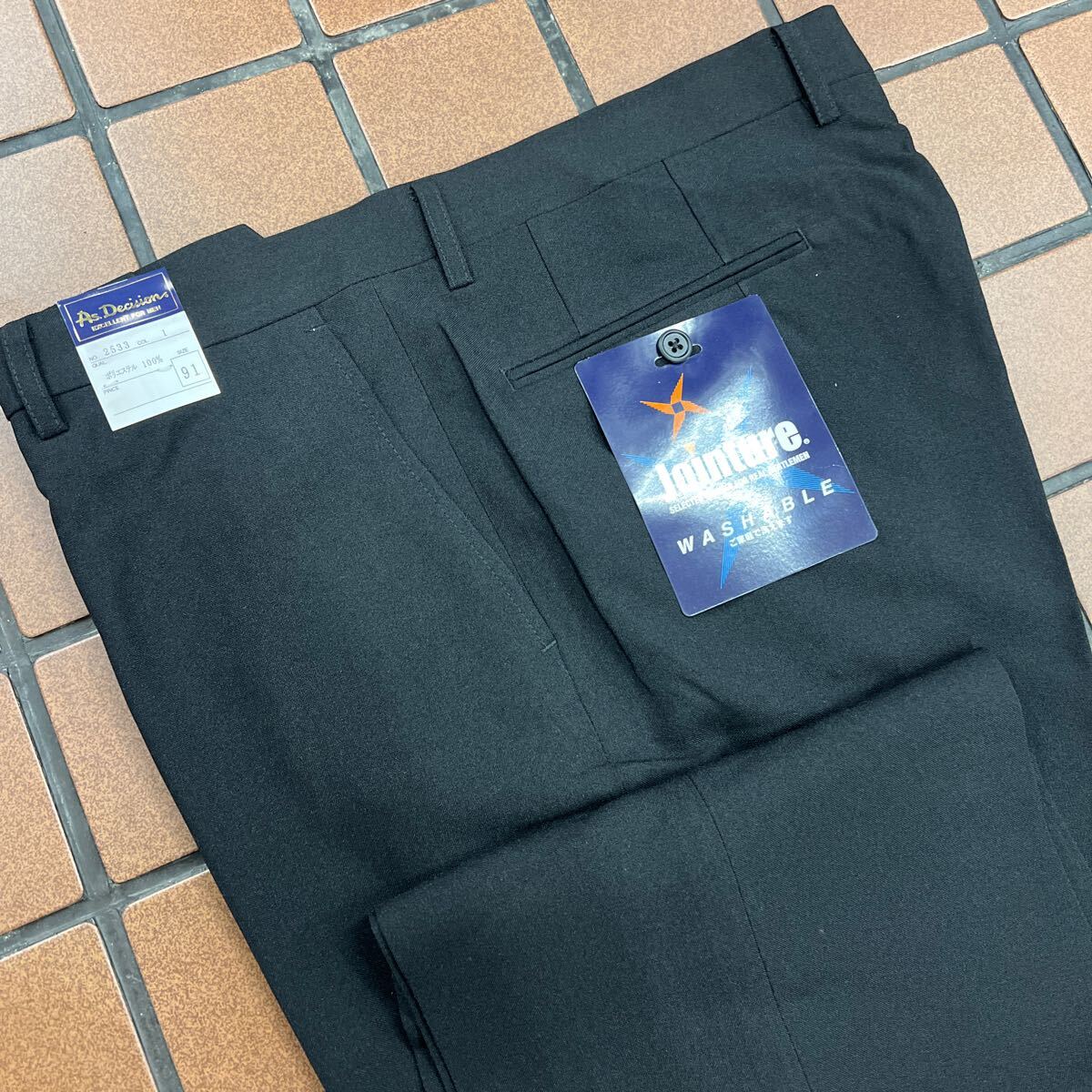 新品☆未使用 W91cm ブラック系 ゴルフパンツ メンズスラックス ゴルフウェア スラックス ノータック ふわさら生地 冠婚葬祭OK 丸洗いOK拍卖