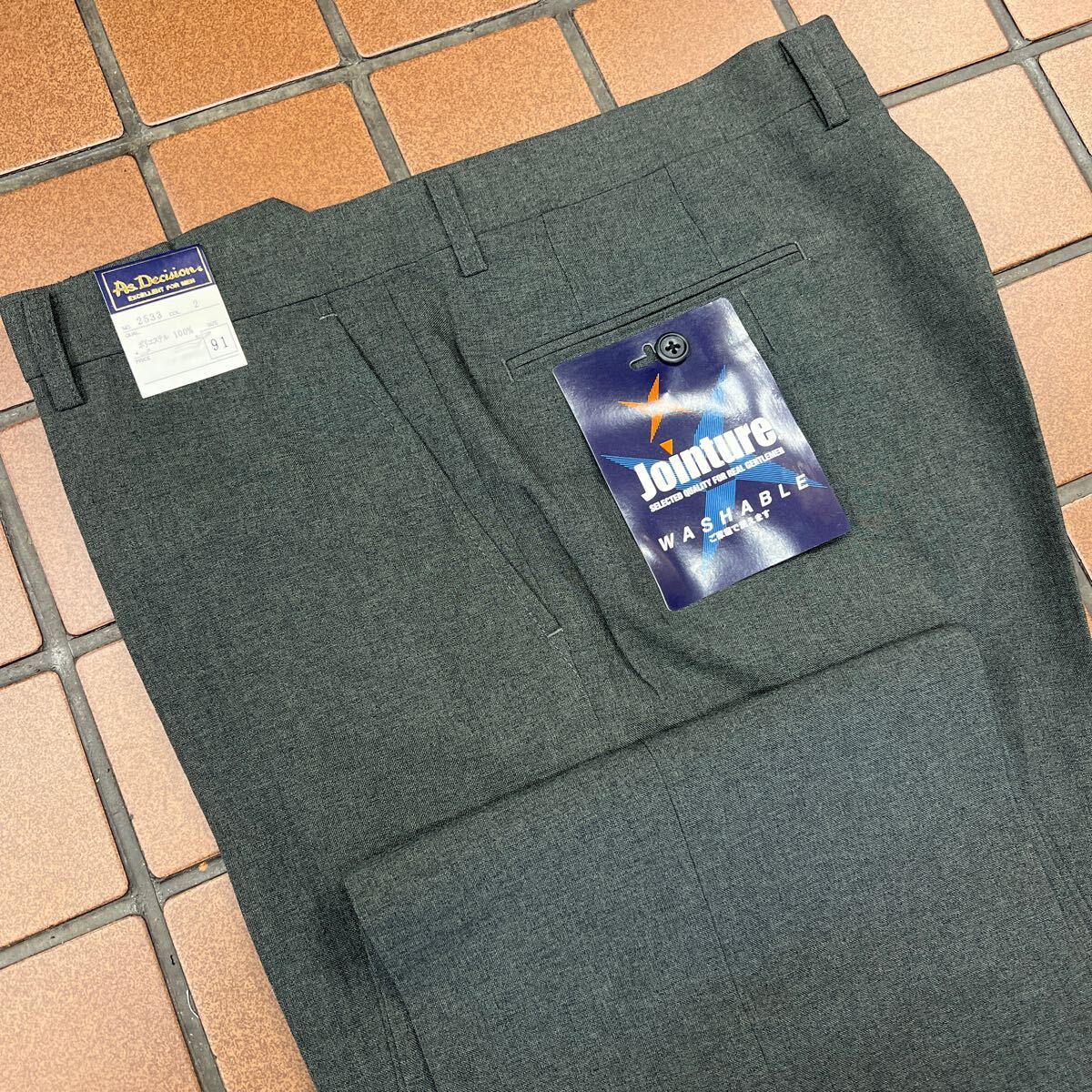 新品☆未使用 W91cm グレー系 ゴルフパンツ メンズスラックス ゴルフウェア GOLF スラックス ノータック ふわさら生地 ウォッシャブル拍卖