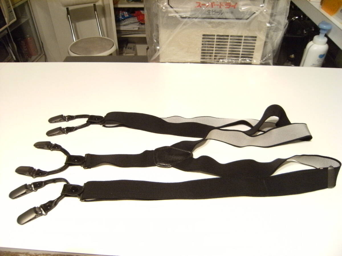 廃番★昭和レトロ★日本製★AFTER SIX サスペンダー 吊りバンド ベルト★ディスコ ヤクザ ヤンキー 暴走族 デコトラ 旧車 アメカジ 紳士拍卖