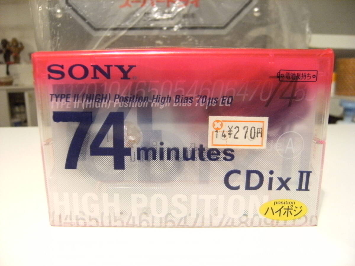 廃番★未使用★昭和レトロ★90年代 日本製 当時物 SONY CDixⅡ 74 High position ソニー ハイポジション カセットテープ★ 録音テープ 旧車拍卖