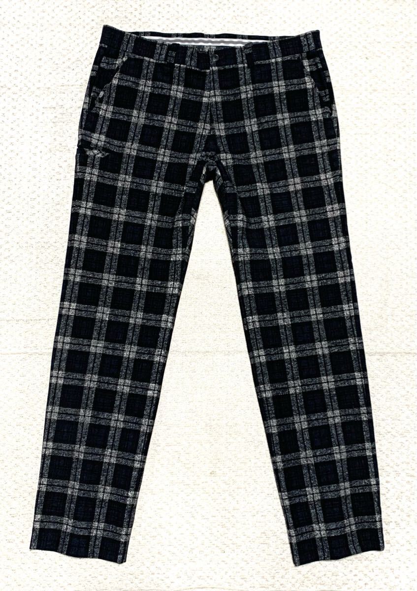 新品同様:ASHWORTH(アシュワース).縦横ストレッチ ソフトシェル テーパード ゴルフ パンツ 91(XL-XXL/チェック柄/W94股下80/GOLF/footjoy)拍卖