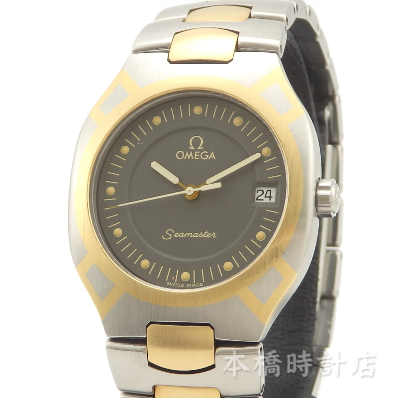 【中古】K18YG/SS オメガ OMEGA シーマスター ポラリス 2410.40 クォーツ 箱・取説付拍卖