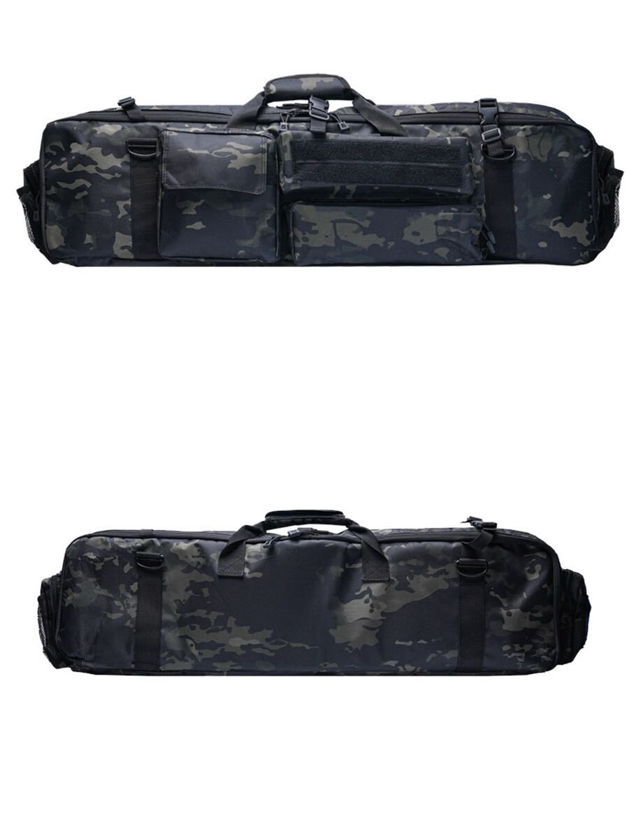 (黒迷彩)耐荷重性強化スポンジ採用 大型 ガンケース 100cm ライフル 2丁拍卖