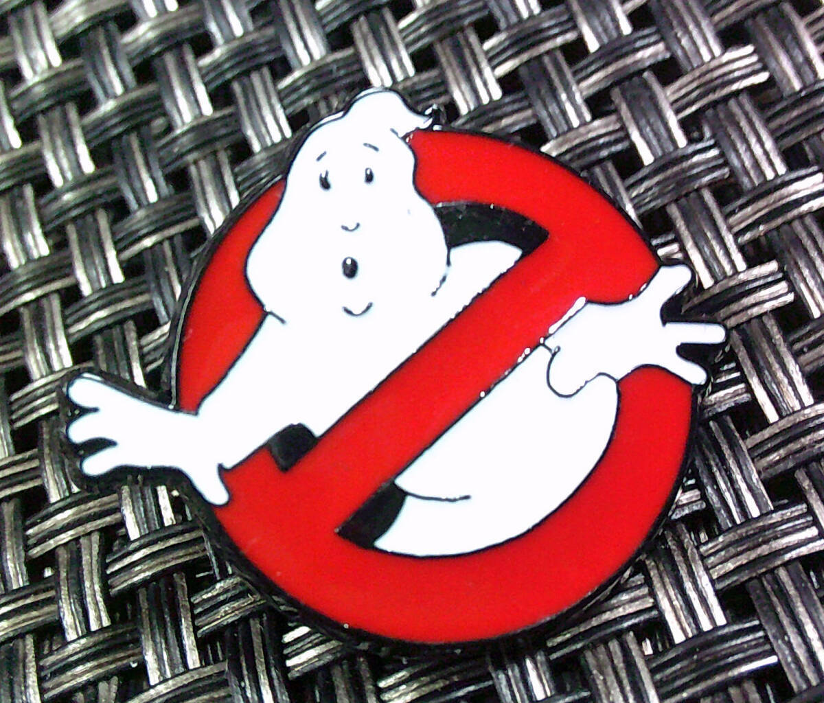 《白赤GBセーフ》萌キャラ《PIN安全セーフ白お化けUS標識》新品『ゴーストバスターズ Ghostbusters』 映画 ムービー アメリカ■ピンバッジ拍卖