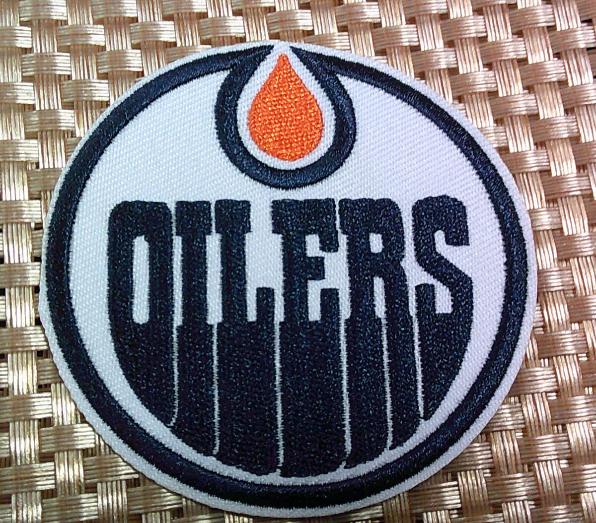 《白紺橙oi油》円形◆氷魂エドモントン・オイラーズEdmonton Oilersワッペン◆NHL カナダ アメリカ アイスホッケー チーム◎衣類・衣服DIY拍卖