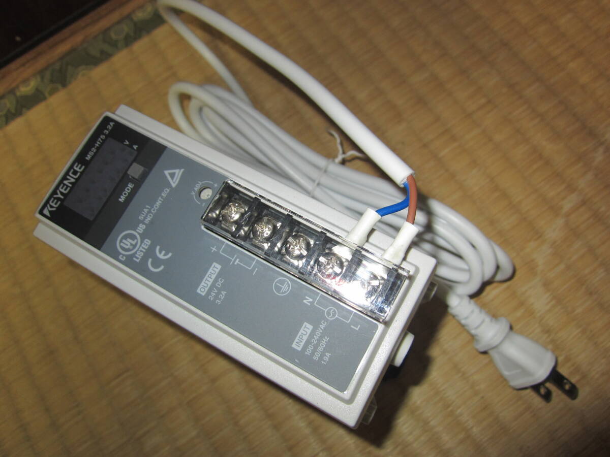 KEYENCEキーエンスMS2-H75SWITCHING POWER SUPPLYスイッチイング電源ACコード付スイッチイングパワーサプライ動作品CBナサ中古美品24V3.2A拍卖