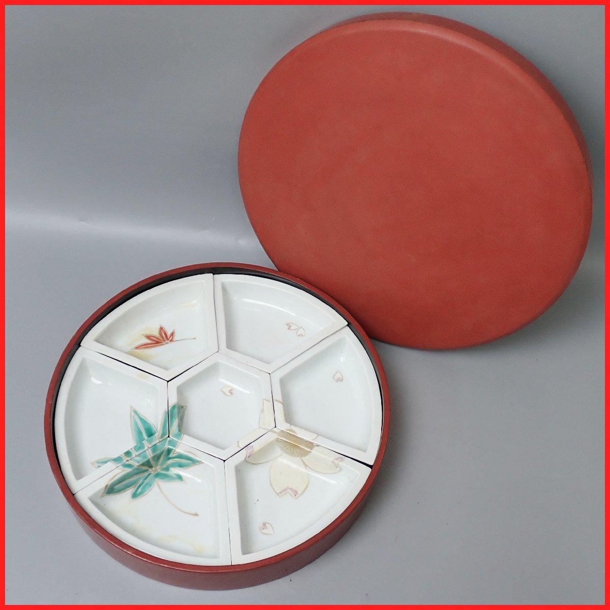 ★文楽造 扇面 オードブル皿 7客 セット/銘々皿/小鉢/小皿/向付&0228902344拍卖