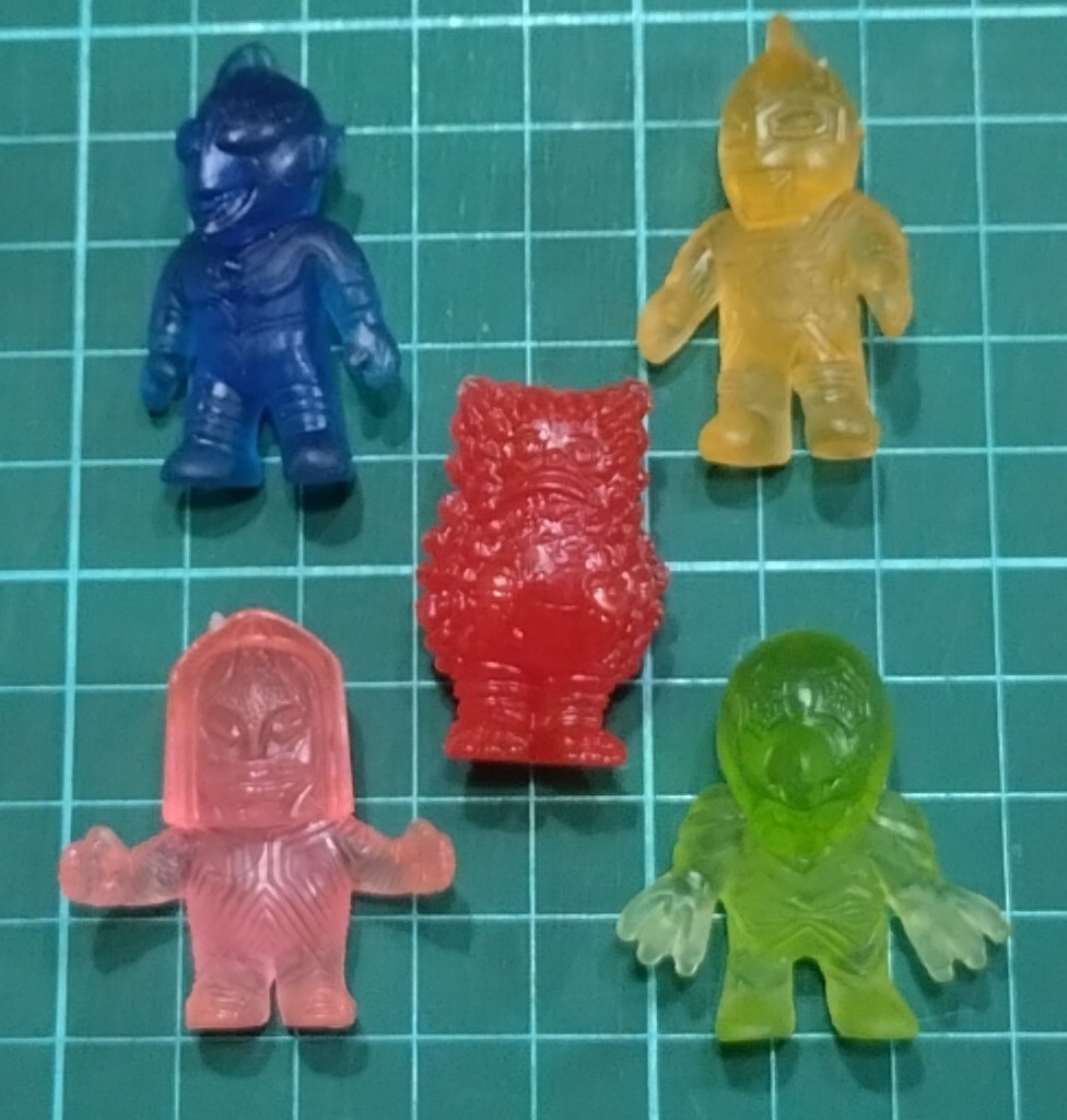 ユタカ ウルトラマン ミニヒーローVS怪獣 クリアカラー5個セットウルトラ怪獣消しゴム/バンダイ/ポピー/怪獣ケシゴム拍卖