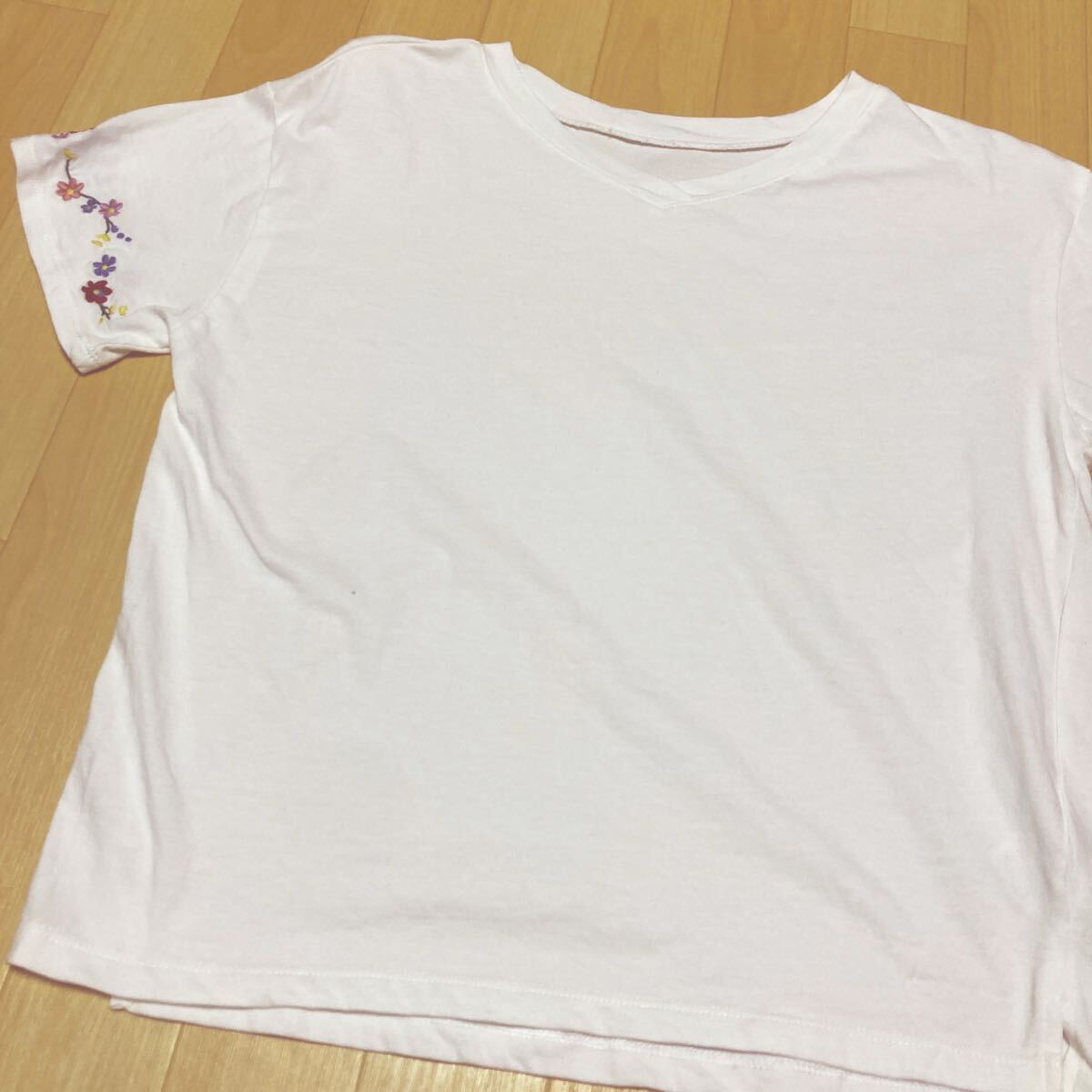 半袖 tシャツ 刺繍 レディース m サイズ 白tシャツ 綿100% Lサイズの方にも a29拍卖