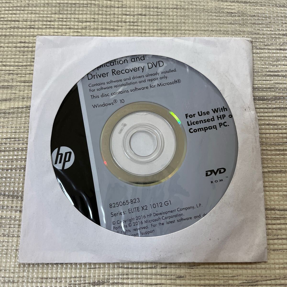 ★開封品★HP アプリケーション&ドライバーリカバリ Windows 10 for ELITE X2 1012 G1 拍卖