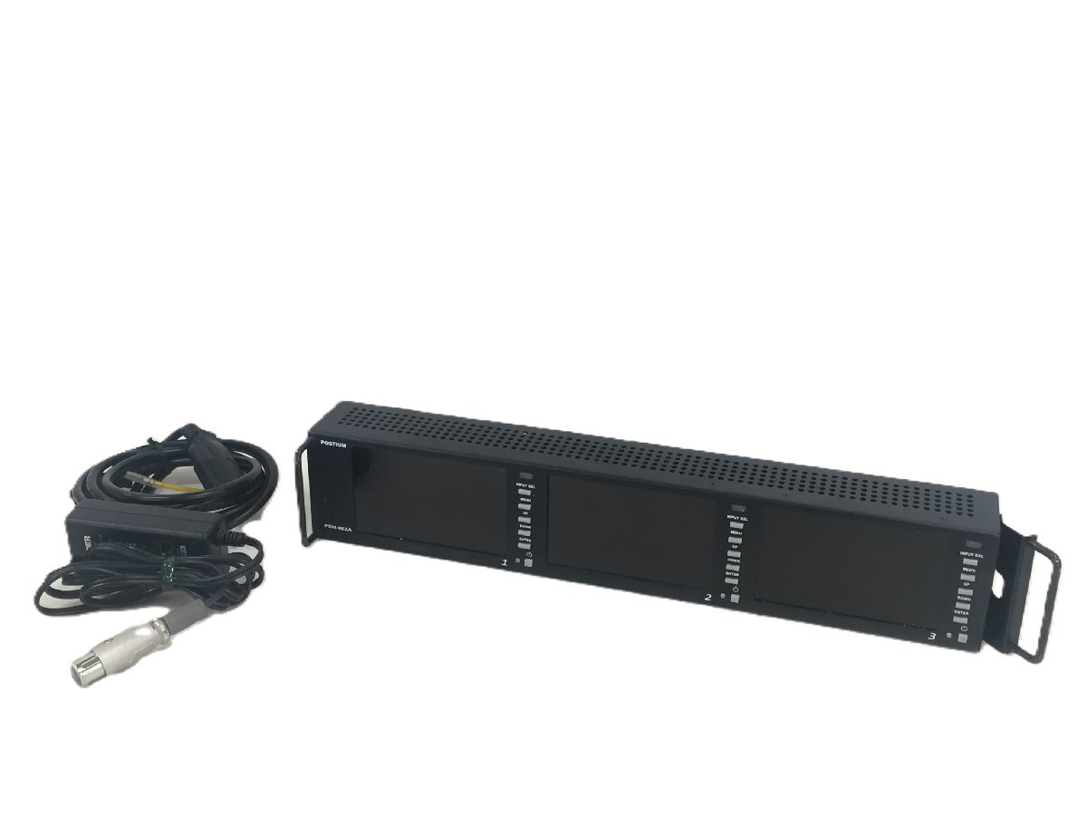 TV Logic HD3連液晶モニター PRM-483A ACアダプター付 現状ジャンク品 (管:2C2-M)拍卖