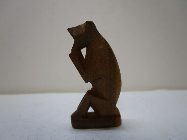 1970~80年代 ヴィンテージ プリミティブアート アフリカ民藝 木彫り 猿のオブジェ拍卖