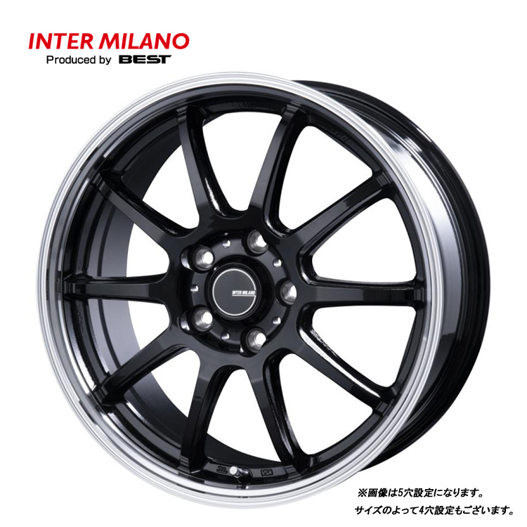 送料無料 インターミラノ INTER MILANO INFINITY F10 (BKRP) 7J-17 +48 5H-114.3 (17インチ) 5H114.3 7J+48【4本セット 新品】拍卖