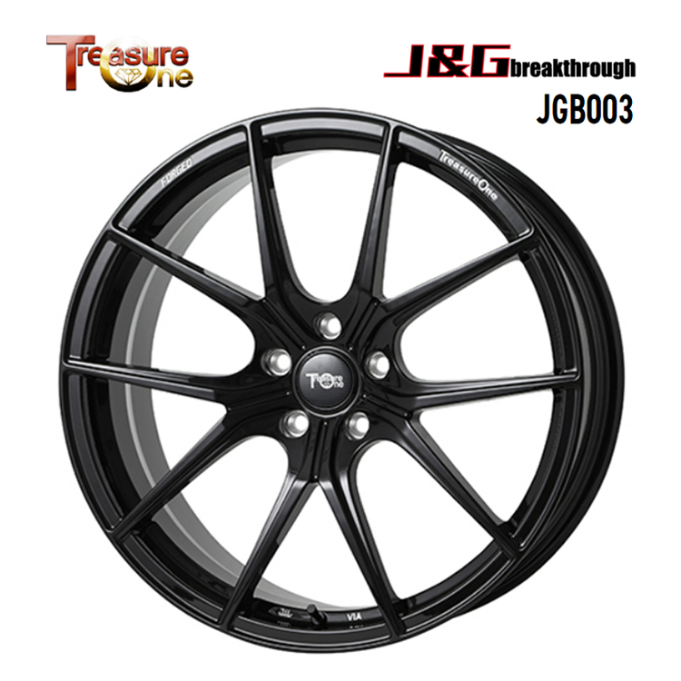 送料無料 トレジャーワン TreasureOne J&G breakthrough JGB003 8.5J-20 +25 5H-120 (20インチ) 5H120 8.5J+25【4本セット 新品】拍卖