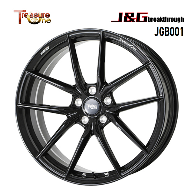 送料無料 トレジャーワン TreasureOne J&G breakthrough JGB001 8.5J-20 +25 5H-120 (20インチ) 5H120 8.5J+25【2本セット 新品】拍卖