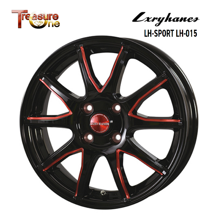 送料無料 トレジャーワン TreasureOne Lxryhanes LH-SPORT LH-015 7J-17 +45 4H-100 (17インチ) 4H100 7J+45【4本セット 新品】拍卖