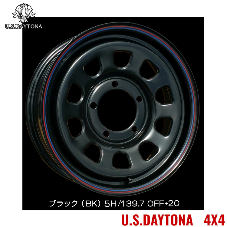 送料無料 トラストジャパン Trust Japan RED LINE U.S.Daytona 4x4 5.5J-16 +20 5H-139.7 (16インチ) 5H139.7 5.5J+20【4本セット 新品】拍卖
