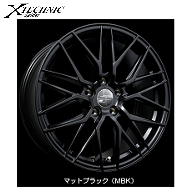 送料無料 トラストジャパン Trust Japan X-TECHNIC Spider 7.5J-18 +48 5H-100 (18インチ) 5H100 7.5J+48【1本単品 新品】拍卖