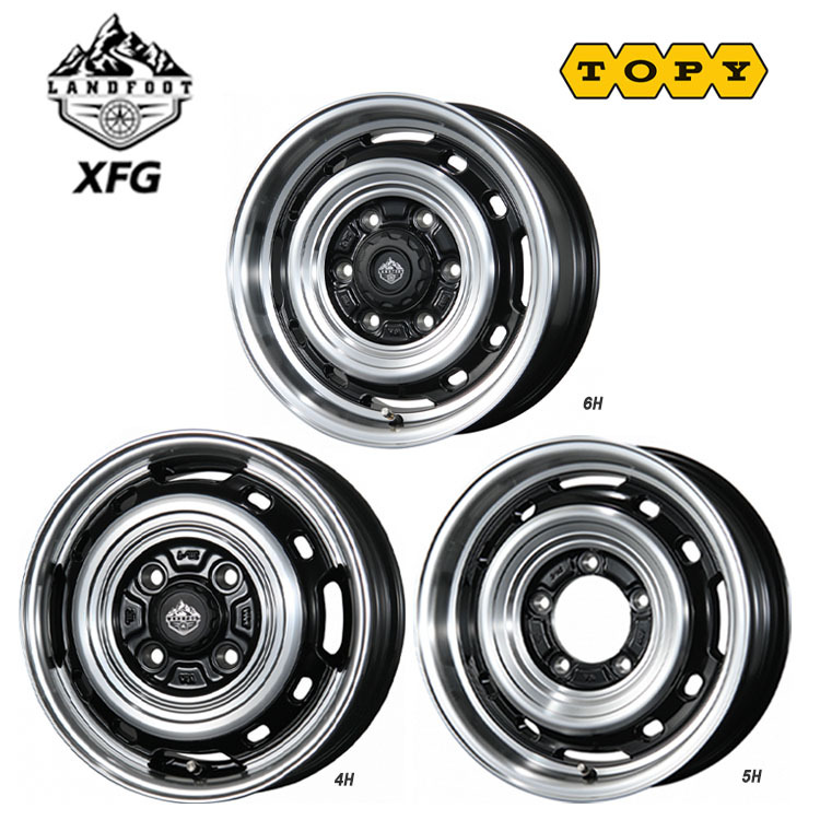 送料無料 トピー TOPY LANDFOOT XFG 5.5J-16 +20 5H-139.7 (16インチ) 5H139.7 5.5J+20【4本セット 新品】拍卖