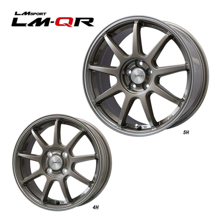 送料無料 レアマイスター Lehrmeister LM SPORT LM-QR 4.5J-14 +45 4H-100 (14インチ) 4H100 4.5J+45【1本単品 新品】拍卖