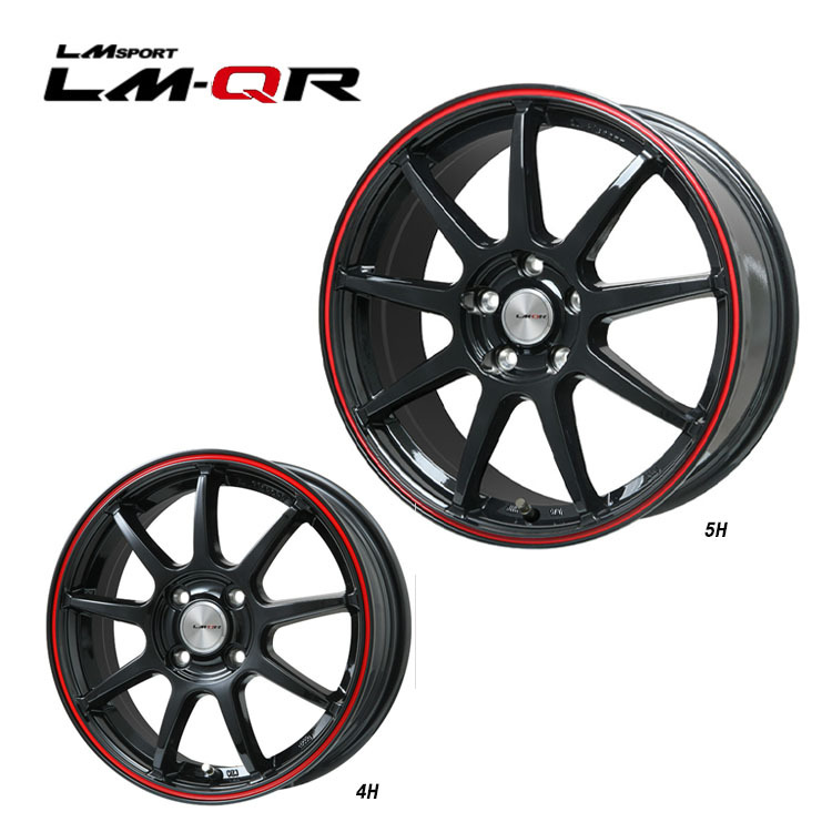 送料無料 レアマイスター Lehrmeister LM SPORT LM-QR 6J-16 +50 4H-100 (16インチ) 4H100 6J+50【2本セット 新品】拍卖