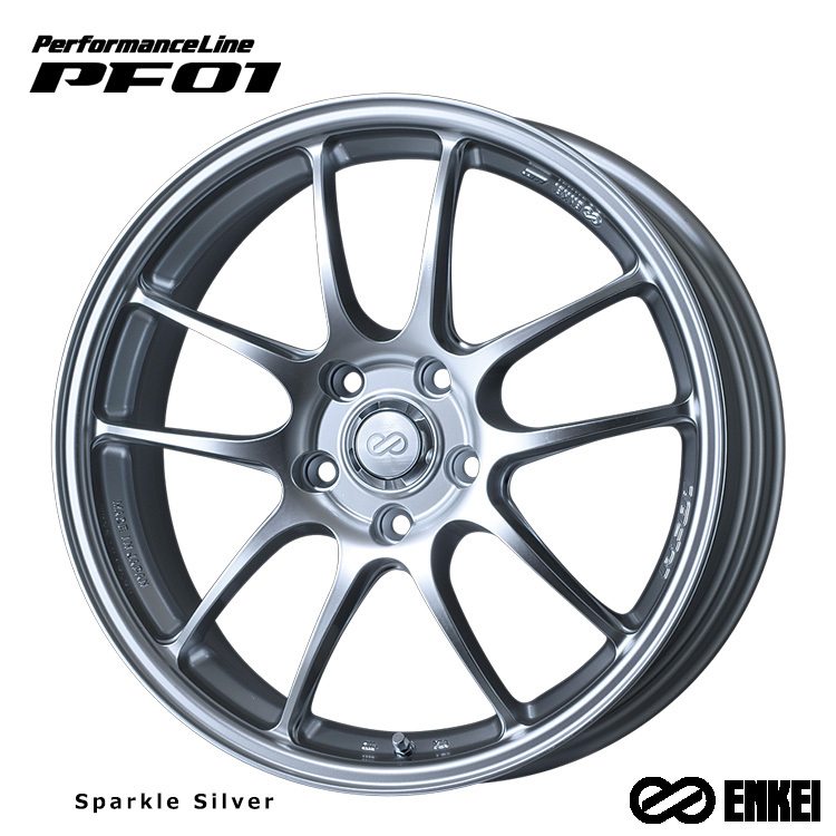送料無料 エンケイ ENKEI PerformanceLine PF01 (SS) 8J-17 +50 5H-114.3 (17インチ) 5H114.3 8J+50【4本セット 新品】拍卖