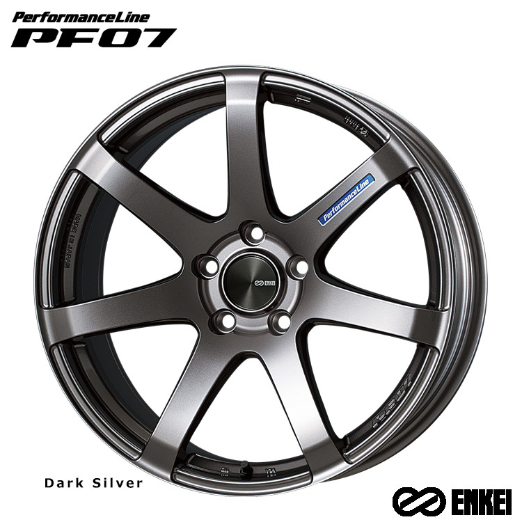 送料無料 エンケイ ENKEI PerformanceLine PF07 (DS) 8J-18 +45 5H-100 (18インチ) 5H100 8J+45【4本セット 新品】拍卖