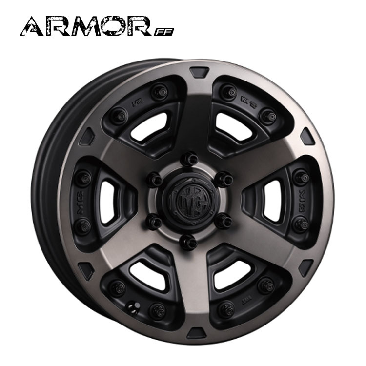 送料無料 クリムソン CRIMSON MG ARMOR FF 7J-17 +38 6H-139.7 (17インチ) 6H139.7 7J+38【2本セット 新品】拍卖