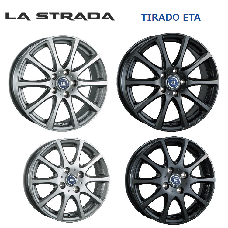 送料無料 阿部商会 ABE SHOKAI LASTRADA TIRADO ETA 5J-14 +35 4H-100 (14インチ) 4H100 5J+35【4本セット 新品】拍卖