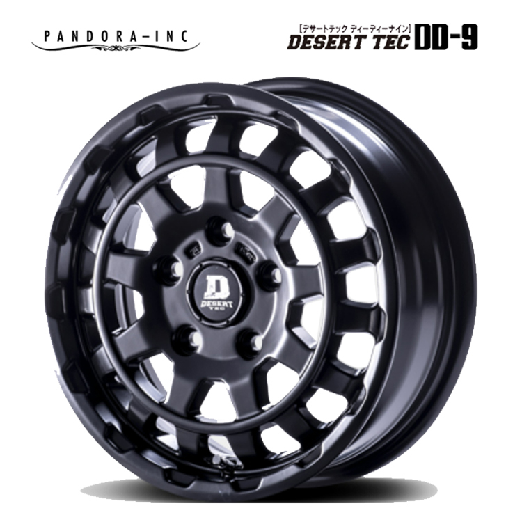 送料無料 パンドラ PANDORA DESERT TEC DD-9 5J-14 +45 5H-114.3 (14インチ) 5H114.3 5J+45【2本セット 新品】拍卖