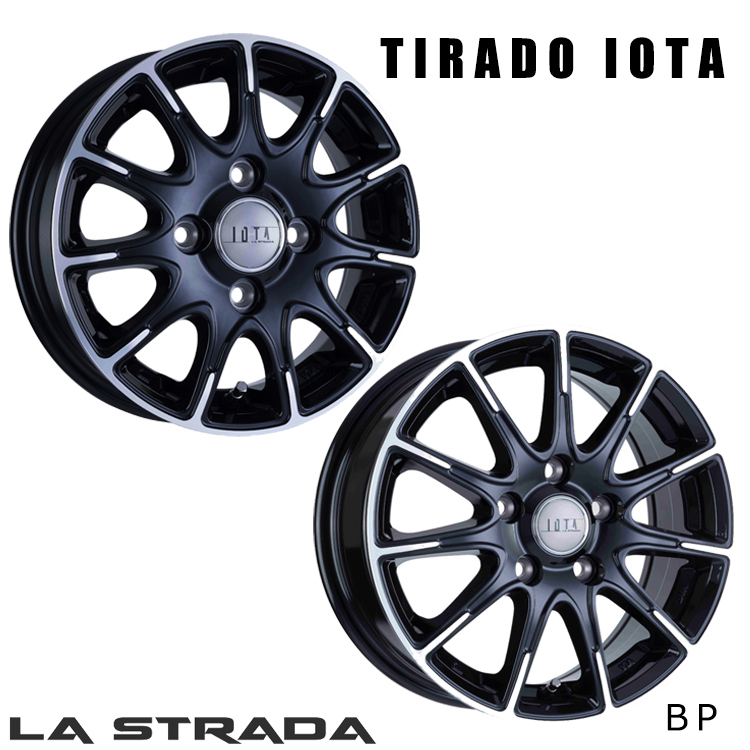 送料無料 ラストラーダ LA-STRADA TIRADO IOTA (BP) 4.5J-15 +45 4H-100 (15インチ) 4H100 4.5J+45【1本単品 新品】拍卖