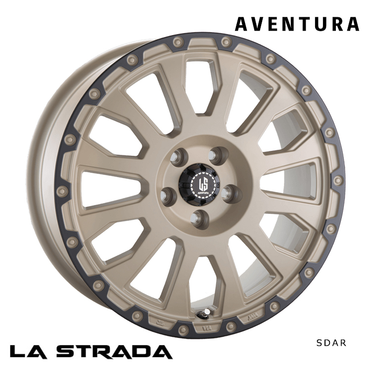 送料無料 ラストラーダ LA-STRADA AVENTURA (SDAR) 8.5J-20 +22 6H-139.7 (20インチ) 6H139.7 8.5J+22【4本セット 新品】拍卖
