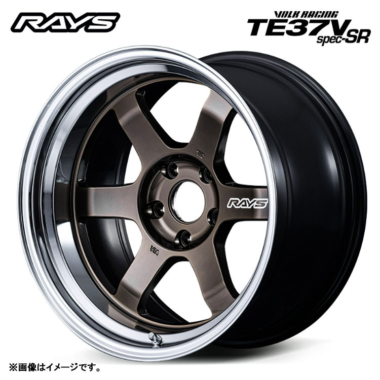 送料無料 レイズ RAYS VOLK RACING TE37V spec-SR 9J-16 +0 4H-100 (16インチ) 4H100 9J+0【1本単品 新品】拍卖