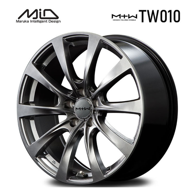 送料無料 エムアイディー ホイール MID EXCLUSIVE TW010 for TESLA 8J-19 +33 5H-114.3 (19インチ) 5H114.3 8J+33【2本セット 新品】拍卖