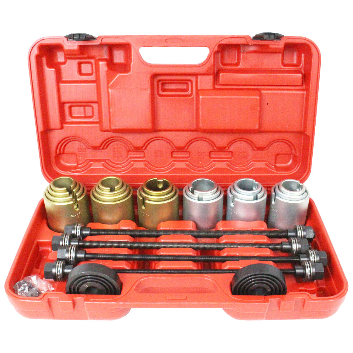 【送料無料】フロント ホイール ハブ ベアリング 油圧 プレス プーラープレス 抜き 交換 脱着 圧入 特殊工具 26点セット プルスリーブ拍卖