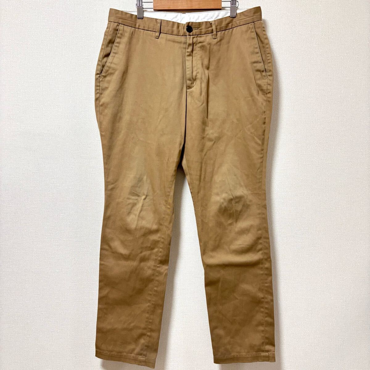 日本製◎大きめ◎【BEAUTY&YOUTH UNITED ARROWS】チノパン キャメル 茶 ストレッチ パンツ ゴルフ ユナイテッドアローズ サイズXL/Y31226SS拍卖