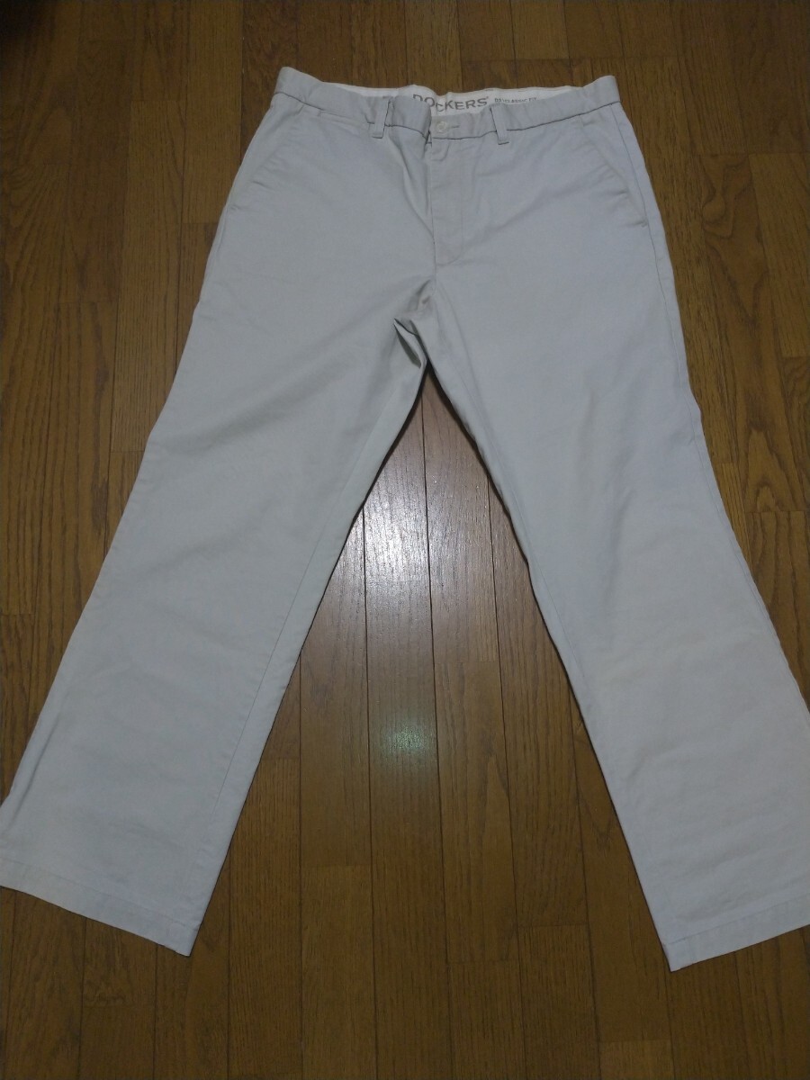貴重な大きいサイズW38 ビッグサイズDOCKERS ドッカーズ D3 クラシックフィット チノパン ベージュ ボトムス ワイドストレート メンズ拍卖