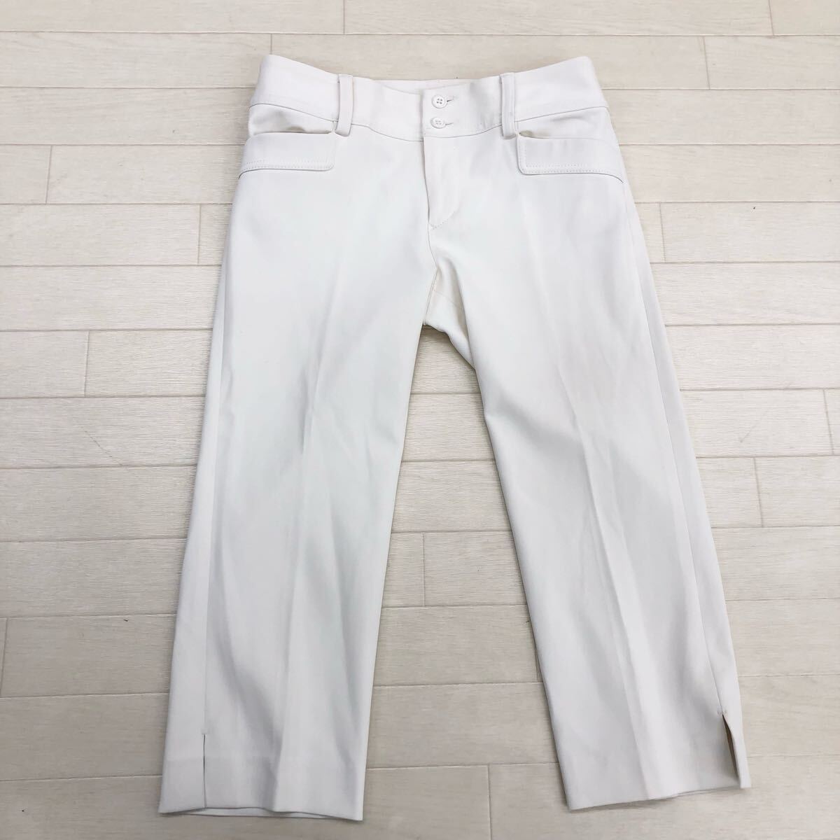 1746〓 BOSCH ボッシュ クロップドパンツ レディース サイズ34 ホワイト ボトムス カプリパンツ サブリナパンツ スラックス拍卖