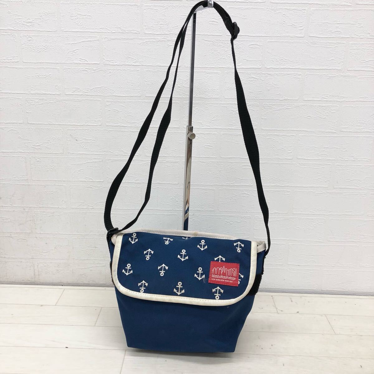 1757〓 Manhattan Potage マンハッタンポーテージ ショルダーバッグ レディース ネイビー 鞄 肩掛け鞄 カジュアル拍卖