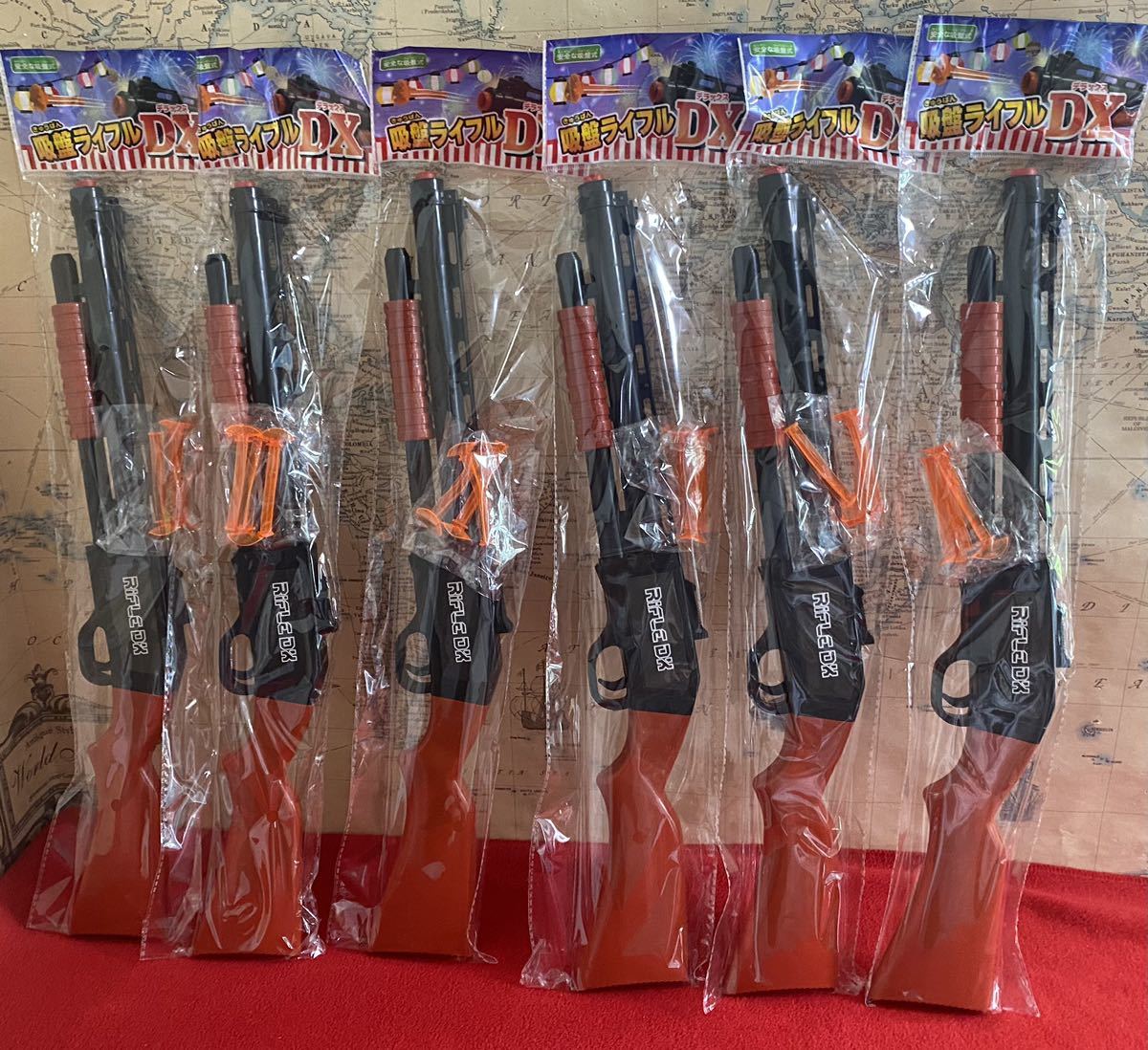 イベントにイチ推し!射的で的当てゲーム!祭り開催!射的ゲームに!新しくなって安全な「New吸盤ライフルDX」6挺セット拍卖